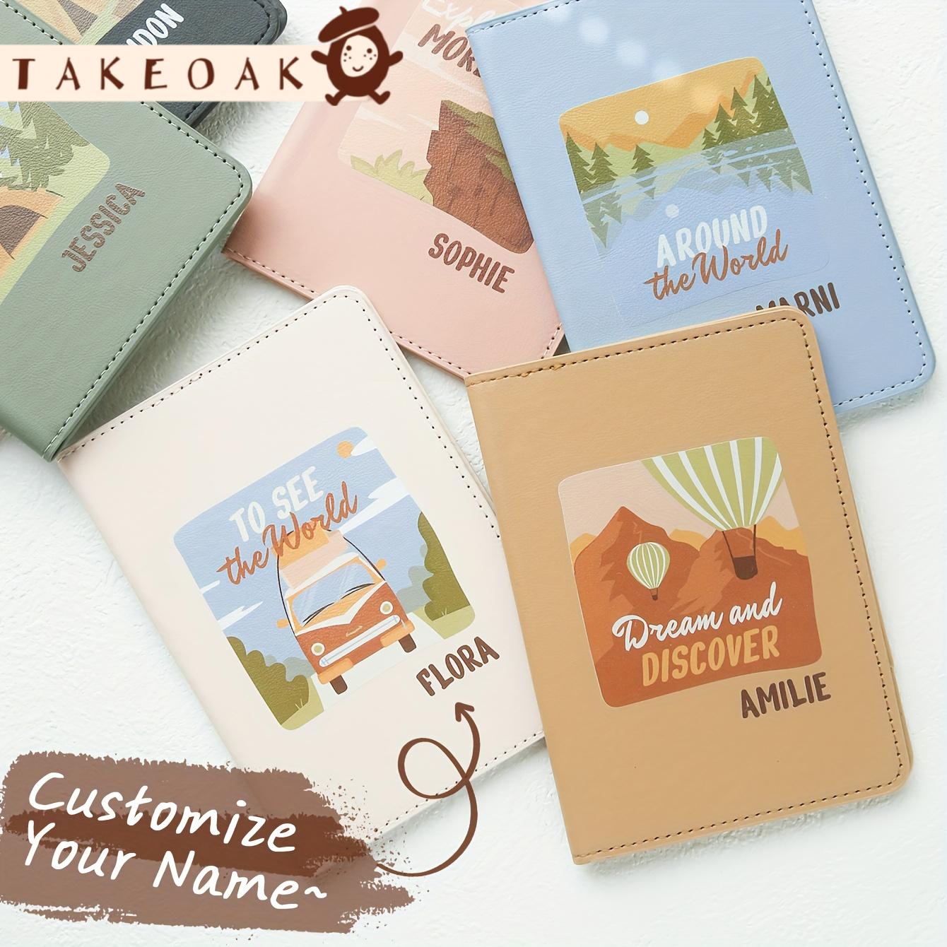 Outdoor Adventure Names - Porta Pasaportes de Cuero Personalizado con