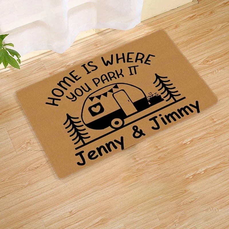 Outdoor Adventure Names - Alfombra con diseño de campana forestal