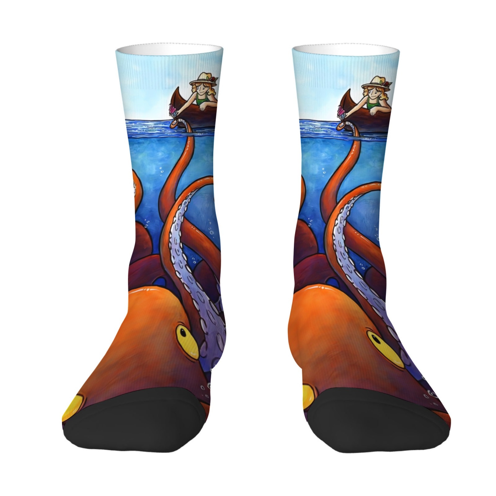 Outdoor Adventure Holidays - Calcetines con estampado Ocean Adventure, suaves,