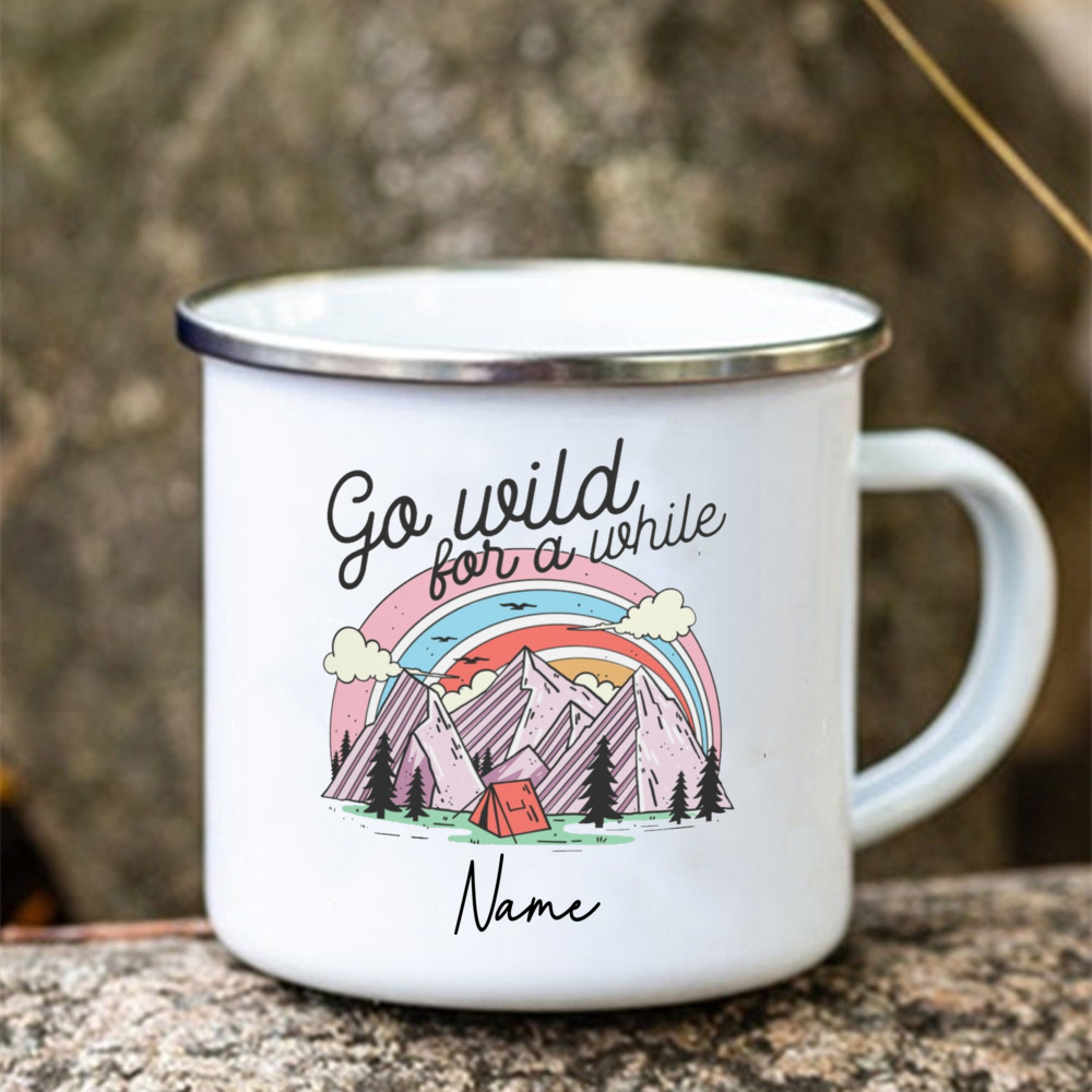 Tazas esmaltadas personalizada - Outdoor Adventure Names reseña y precio