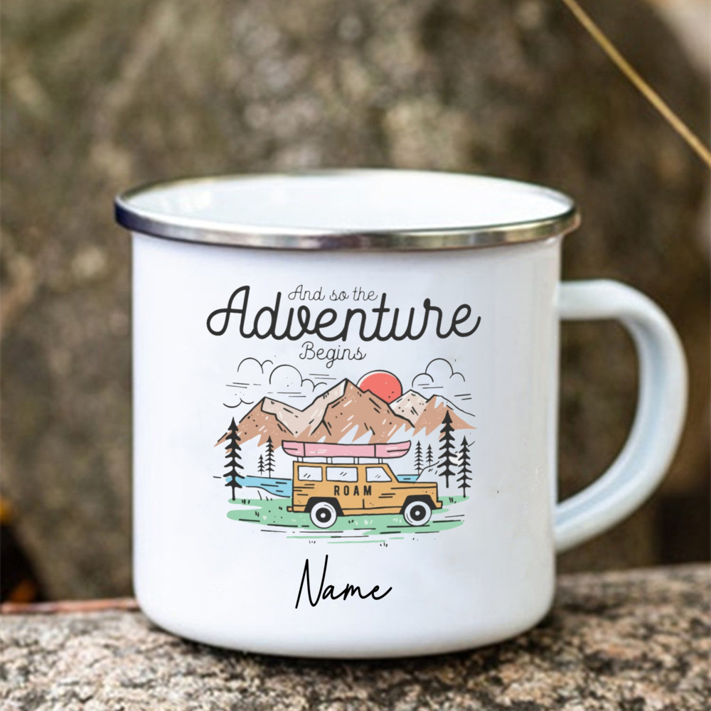 Tazas esmaltadas personalizada - Outdoor Adventure Names reseña y precio
