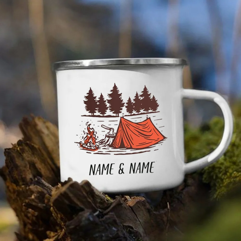 Taza esmaltada con nombre pers - Outdoor Adventure Names reseña y precio