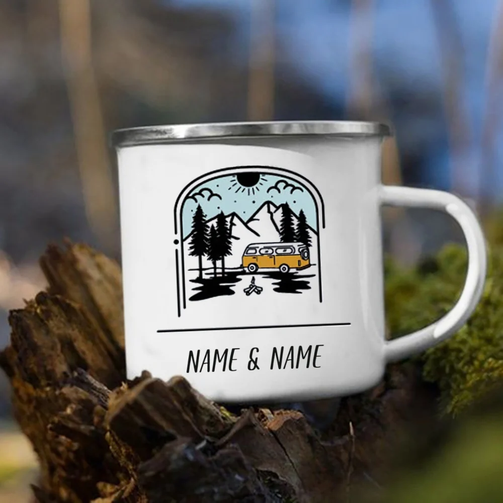 Taza esmaltada con nombre pers - Outdoor Adventure Names reseña y precio