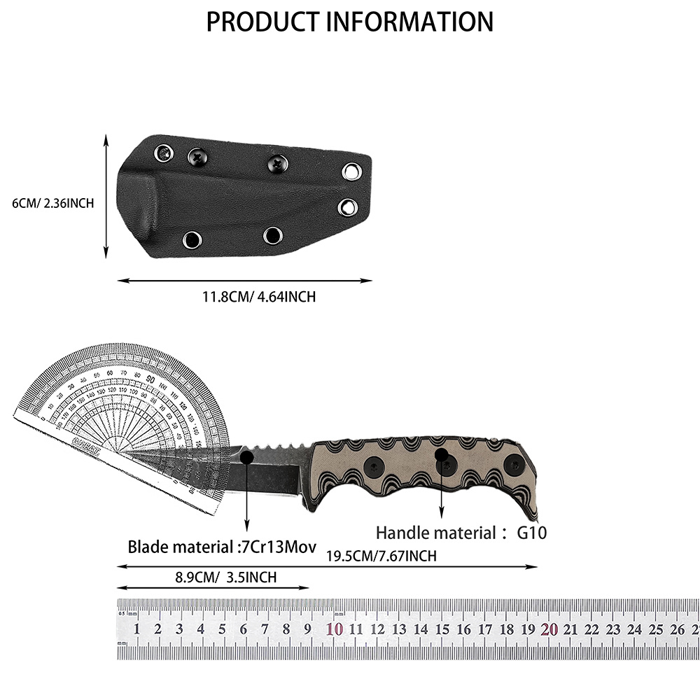 007 EDC Tanto, Cuchillo de Hoj - Outdoor Adventure Activities reseña y precio